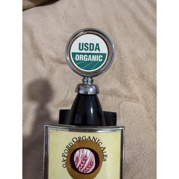 Oxford Raspberry Organic Ale 2 Logos 13” Beer Tap Handle Wood Keg Kegerator - Picture 7 of 8